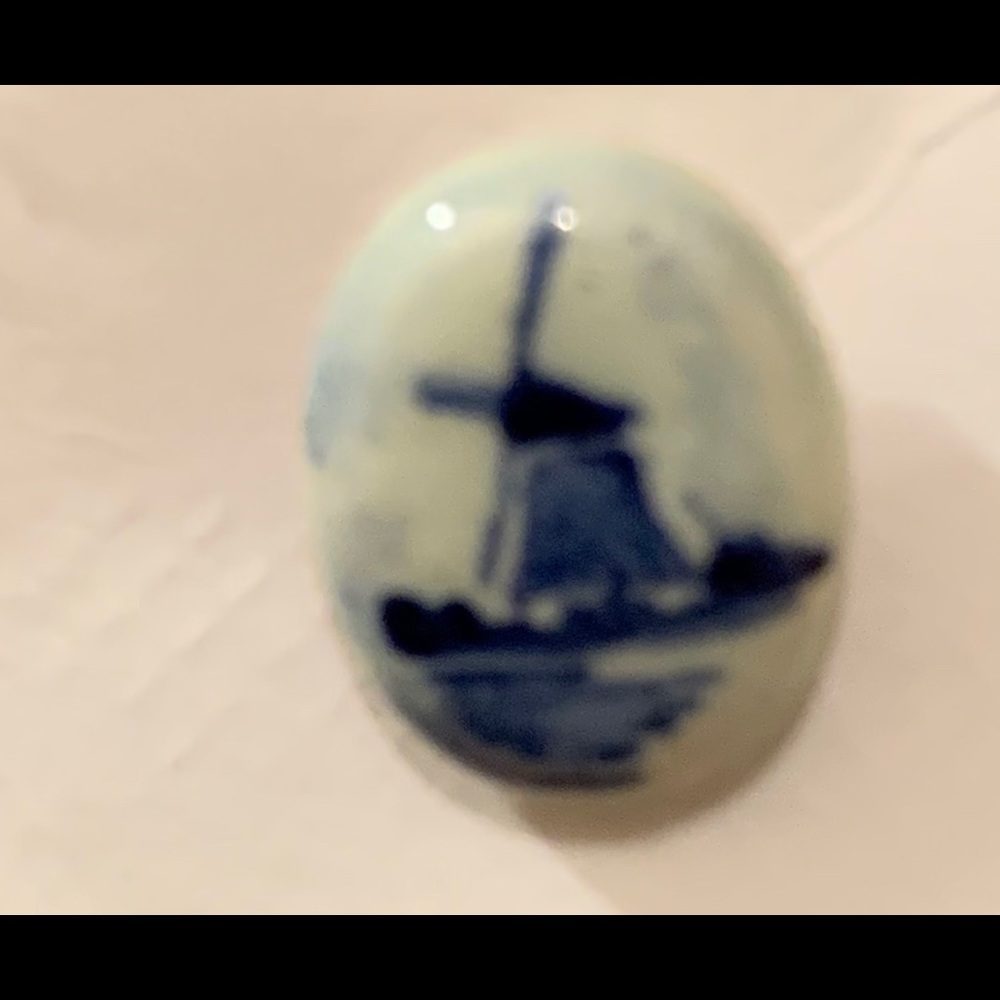 Vintage Ceramic Windmill Pin- Mini